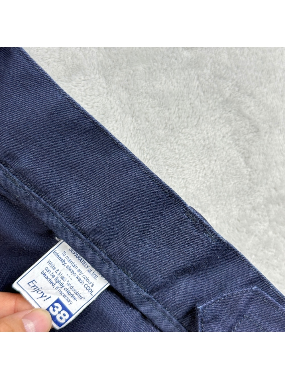 Vintage Tilley Endurables Men’s Navy Travel Pants Canada Made Cotton Trousers 38 - Picture 7 of 10